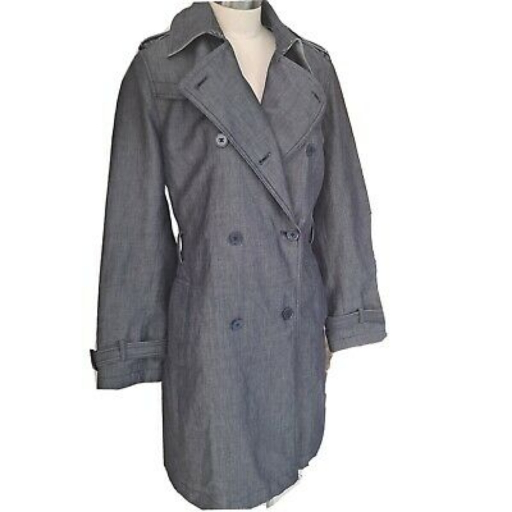Banana Republic Indigo 3/4 Trench Size XS